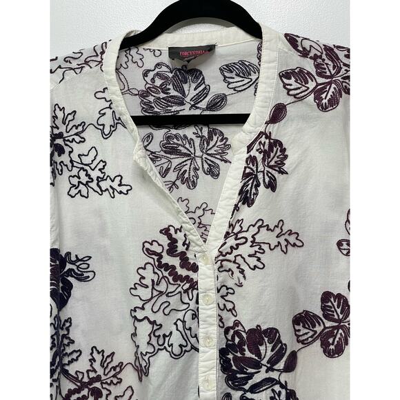 For Cynthia Beach Wear Cover Up‎ Plus 1X Embroidered Cotton Floral Pool Resort - Picture 2 of 11